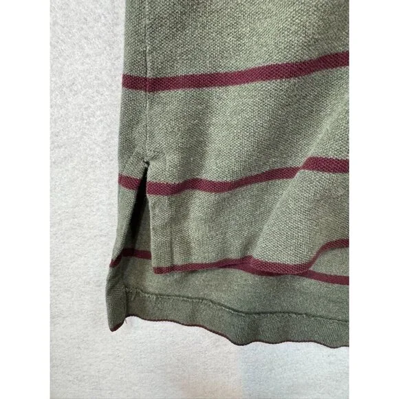 Polo by Ralph Lauren Short Sleeved Polo Shirt Olive Green Striped Men's 2XB Big - Picture 6 of 7